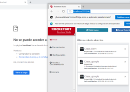 problemas para lanzar rocketbot en chrome