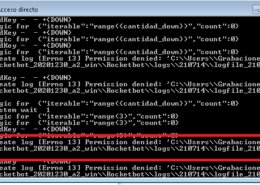 Error al crear logs [Errno 13]