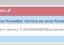 tengo el error al llamar al robot hijo desde el robot padre