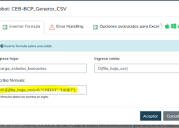 Formula IF no funciona dentro de «insertar formula» modulo excel