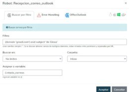 Problema para filtrar correos con modulo OUTLOOK