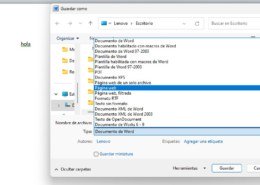 Grabar un documento .docx o .xml a .htm/.html